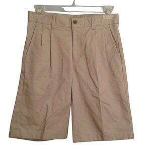 Chaps Size 12 Shorts Boys Khaki School Uniform Pleated Front Adjustable NEW